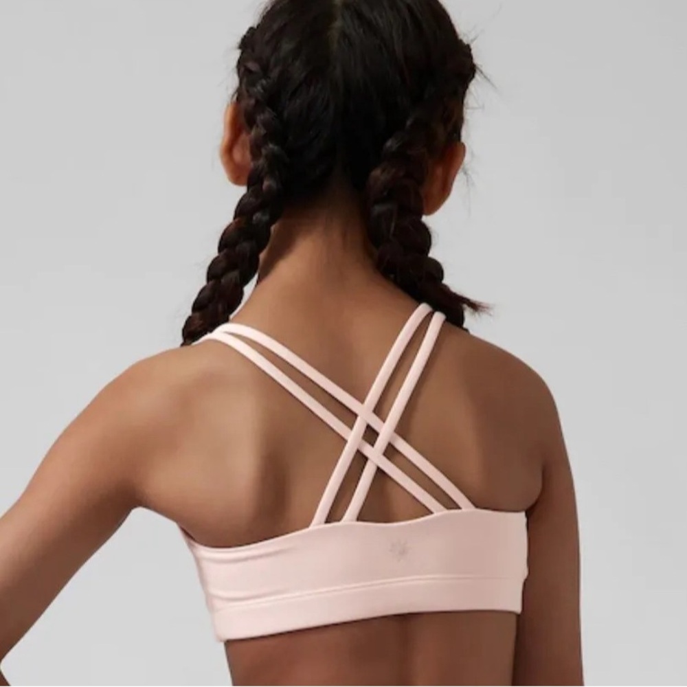 NWT Athleta Girl Bundle of two pink Upbeat Bras 2.0 Size Medium 8-10. - Picture 3 of 6